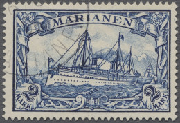 O/Briefstück Deutsche Kolonien - Marianen: 1901, Kaiseryacht Ohne Wz., Der Komplette Satz, Sa - Isole Marianne