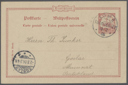 GA/Brf. Deutsche Kolonien - Togo - Ganzsachen: 1899-1914, Vier Belege, Davon Zwei Ganzsa - Togo