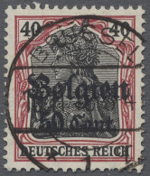 O Deutsche Besetzung I. WK: Landespost In Belgien: 1916, 50 C. Auf 40 Pfg. Lilarot - Ocupación 1914 – 18