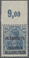 ** Deutsche Abstimmungsgebiete: Allenstein: 1920, Germania, 30 Pf. Dunkelpreußischb - Autres & Non Classés