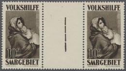 ** Deutsche Abstimmungsgebiete: Saargebiet: 1929, Volkshilfe - Gemälde, 10 Fr. + 8 - Ungebraucht