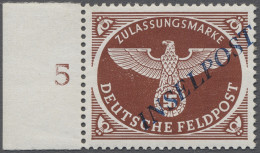 ** Feldpostmarken: 1944, Feldpostmarke Gezähnt Mit Dunkelblauem Agramer Aufdruck "I - Other & Unclassified