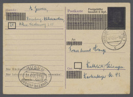 GA Alliierte Besetzung - Ganzsachen Aufbrauch: Britische Zone: 1945, Sieben Verschi - Otros & Sin Clasificación