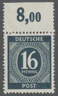 ** Alliierte Besetzung - Gemeinschaftsausgaben: 1946, 1. Kontrollratsausgabe 16 Pfg - Autres & Non Classés