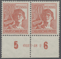 ** Alliierte Besetzung - Gemeinschaftsausgaben: 1948, II. Kontrollratsausgabe, Arbe - Other & Unclassified