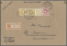 Brf. Sowjetische Zone - Ost-Sachsen: 1945, POTSCHTA, Ziffern Im Kreis, 12 Rpf. Mit De - Other & Unclassified