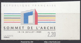 TIMBRE FRANCE ARCHE DEFENSE N° 2600 NON DENTELE NEUF ** GOMME SANS CHARNIERE - 1981-1990