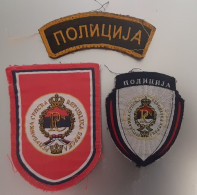 3x POLICE Patch Republika Srpska Serbian Republic - Ecussons Tissu