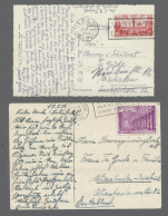 Cover/GA World Wide: 1890-1955 (ca.), BELEGE, Rund 220 Belege Und 90 Ganzsachen In Drei A - Collections (without Album)