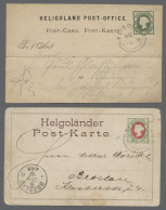 AK/GA Helgoland - Marken Und Briefe: 1875-1890, Partie Mit Mi.Nr. 14 Auf Ansichtskarte - Helgoland