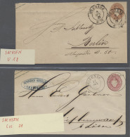 Brf./GA Sachsen - Marken Und Briefe: 1820-1869, Belegesammlung In Einem Album Mit 6 Vorp - Sachsen