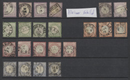 O/Briefstück/Brf. Deutsches Reich - Brustschild: 1872, Gestempelte Partie Auf 4 Stecktafeln Mit U. - Sammlungen