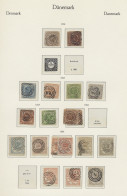 **/*/o Denmark: 1851-1987, Sammlung In 2 KABE-Vordruckalben Mit U.a. Mi.Nr. 1 Gestempel - Otros & Sin Clasificación