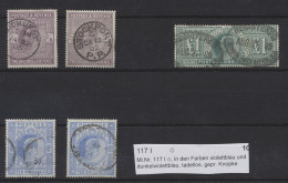 O Great Britain: 1902, "Eduard VII." Gestempelte Partie Von 5 Hohen Wertstufen Mit - Used Stamps