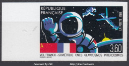 TIMBRE FRANCE COSMONAUTE N° 2571 NON DENTELE NEUF ** GOMME SANS CHARNIERE - 1981-1990