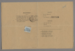 Cover Italy: 1867-1946, Empfangsbestätigungen / Rückscheine (ricevuta Di Ritorno), Abw - Sammlungen