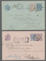 GA Netherlands - Postal Stationery: 1881-1885, Partie Von Drei Gebrauchten Ganzsach - Ganzsachen