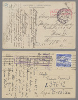 Brf./GA Österreich: Ca. 1915-1950, Post Von Und Nach Österreich, Etwas CSSR, Etwa 180 Be - Sammlungen