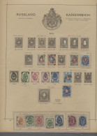 O/Cover Russia: 1875-1889, Partie Mit Einer Kleinen Gestempelten Sammlung Auf Einer Alte - Covers & Documents