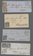 Brf./Flugpost Schweiz: 1855-1950, Ein Sehr Gehaltvolles Lot Von 14 Belegen Ab Zwei Strubel-Fra - Lotti/Collezioni