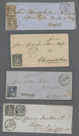 Brf./Flugpost Schweiz: 1855-1950, Ein Sehr Gehaltvolles Lot Von 14 Belegen Ab Zwei Strubel-Fra - Collections
