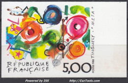 TIMBRE FRANCE TINGUELY N° 2557 NON DENTELE NEUF SANS GOMME - 1981-1990