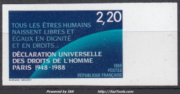 TIMBRE FRANCE DROITS DE L'HOMME N° 2559 NON DENTELE NEUF ** GOMME SANS CHARNIERE - 1981-1990