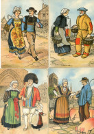 Bretagne - Illustrateur Barday - Lot De 4  Cartes - Batz, Locronan, Douarnenez, Pont Aven - Barday