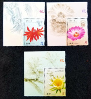 Taiwan Cactus Flowers 2008 Plant Flora Flower (stamp Corner Margin) MNH - Unused Stamps