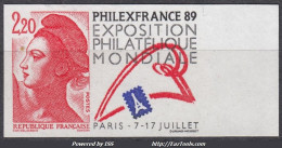 TIMBRE FRANCE PHILEXFRANCE 89 N° 2524 NON DENTELE NEUF ** GOMME SANS CHARNIERE - 1981-1990