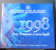 ITALIA 1998, RACCOLTA ANNO DEDICATA A LORENZO BERNINI CON 500  E 1000 LIRE ARGENTO - Nieuwe Sets & Proefsets