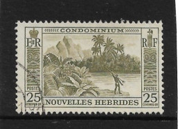 NEW HEBRIDES (FRENCH CURRENCY) 1957 25c SG F100 FINE USED - Usati