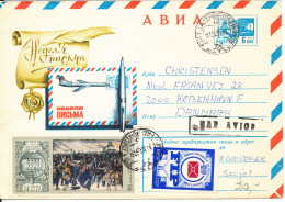 USSR Oprated Postal Stationery Sent To Denmark 11-10-1976 - Enteros Postales