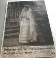 Premiere Communion 1910 Juliette Poupon Voile Cierge Missel - Kommunion