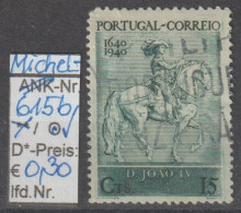 1940 - PORTUGAL - SM "Joao IV (1604-1656)" 15 C Dkl'grünblau - O Gestempelt - S.Scan  (port 615bo) - Oblitérés