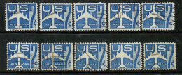 U.S.A.   Scott # C 51 USED WHOLESALE LOT OF 10 (CONDITION AS PER SCAN) (US-WH-25) - Collections