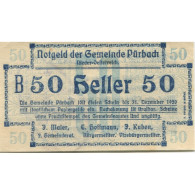 Billet, Autriche, Pürbach, 50 Heller, Valeur Faciale, 1920 SPL Mehl:FS 793IIb - Oesterreich