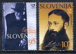 SLOVENIA 2002 Famous Slovenes' Anniversaries  MNH / **..  Michel 380-81 - Eslovenia