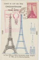 Carte-Maximum FRANCE N° Yvert 429 (TOUR EIFFEL) Obl Sp 50 Ans Tour Eillel (Ed Art Des Fêtes) - 1930-1939