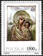 POLOGNE  1991   - YT  3130 - Icones - Mère De Dieu  -  Oblitéré - Usados