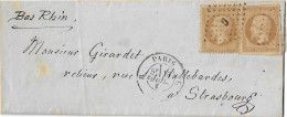 0013. LAC 2 Emissions Différentes N°21 & N°13 (Empire Dentelé Et Empire N-D.) - Tarif à 20Cts - Càd Paris Bur. C (SEINE) - 1849-1876: Période Classique