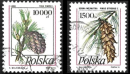 POLOGNE  1993   - YT  3252 Et 3254  - Pommes De Pin -  Oblitérés - Usados