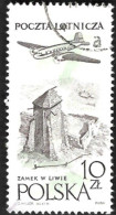 POLOGNE  1957   -   PA 47  -  Ruines Du Château De Liwa - Oblitéré - Usati