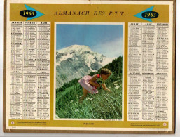 Calendrier Almanach Des P.T.T. 1963 Du Nord - Photo Plein Air - Format : 26.5x21 Cm - Tamaño Grande : 1961-70