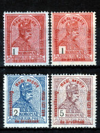 ⁕ Hungary 1915 ⁕ War Aid / Overprint On Franz Joseph Mi.176-178 ⁕ 4v MH/MLH - Ungebraucht