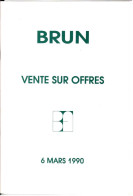 VENTES BRUN 1990  56e VENTE SUR OFFRES DU 6/3/1990 - Catálogos De Casas De Ventas