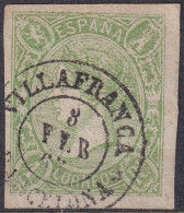 Spain 1865 Sc 71 España Ed 72 Used Villafranca (di Penedès) Date (fechador) Cancel - Usados