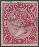 Spain 1865 Sc 67 España Ed 69a Used Ambulante Cancel - Usados