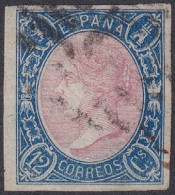 Spain 1865 Sc 69 España Ed 70 Used Grill (parrilla Con Cifra) Cancel - Usados