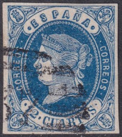 Spain 1862 Sc 57 España Ed 59 Used Grill (parrilla Con Cifra) Cancel - Usados